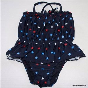 Baby Gap Ruffled Patriotic Stars-Swim-Suit